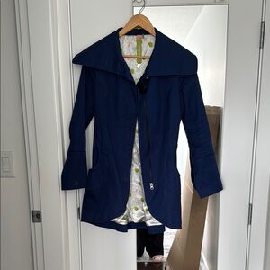 Soia & Kyo Blue Trench Coat with Tailored Silhouette